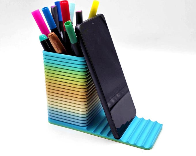 Pen Cup & Phone Stand (Beach)