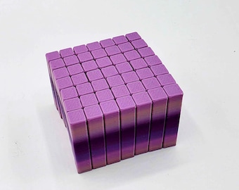 Small Flexi Cube Fidget Toy (Purple Gradient)