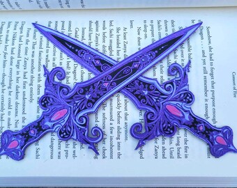 Fantasy Dagger Bookmark (Purple & Pink)