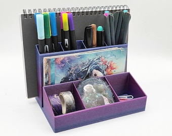 Journal/Planner Organizer or Desk Stand (Lilac Sparkle)
