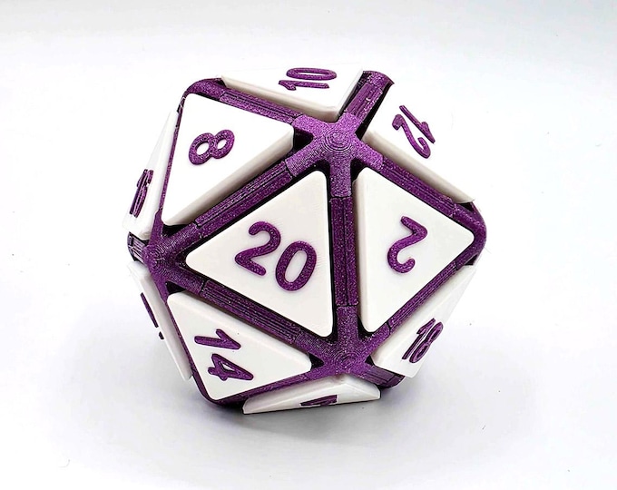 d20 Fidget Clicker (Purple)