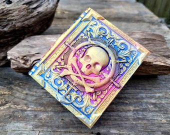 Pirate King Ancient Tome Book Box (Pink/Purple/Blue & Gold)