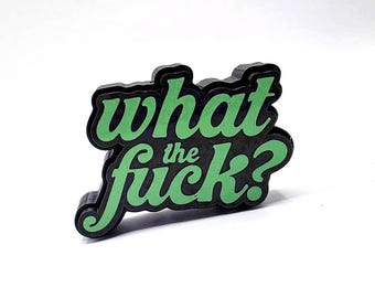 WTF Clicky Fidget Toy (Holographic Black & Green)