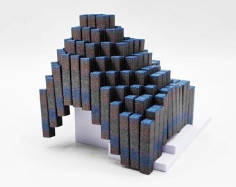 Large Flexi Cube Fidget Toy (Iron Sparkle)