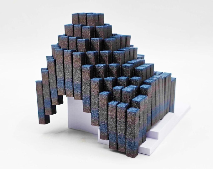 Large Flexi Cube Fidget Toy (Iron Sparkle)