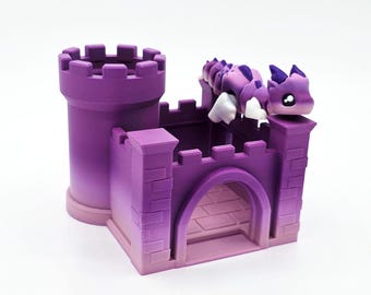 Castle with Dragon (Purple Dreams)