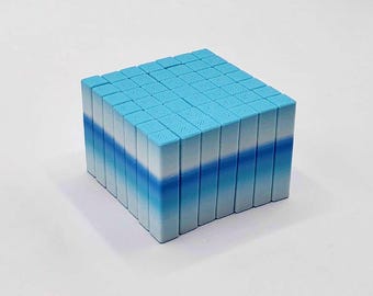Small Flexi Cube Fidget Toy (Blue Gradient)