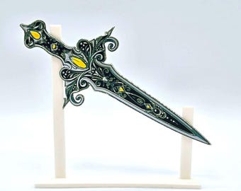 Fantasy Dagger Bookmark (Green & Gold)