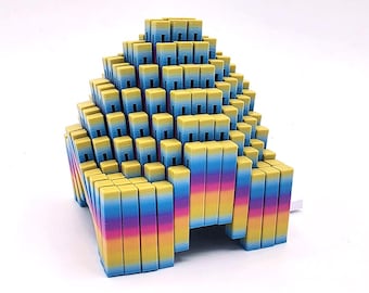 Large Flexi Cube Fidget Toy (Vibrant Coral)