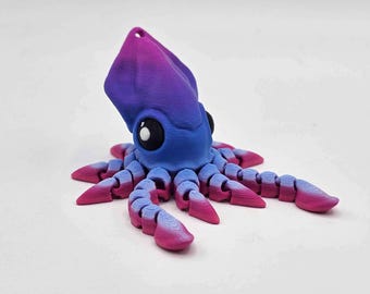 Tiny Squid Keychain (Dreamy Dusk)