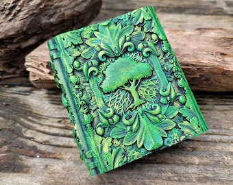 Forest Prince Ancient Tome Book Box (Hand Painted Green)