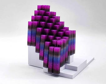 Small Flexi Cube Fidget Toy (Galaxy Glitter)