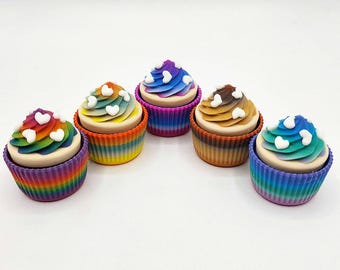 Sprinkle Cupcakes Fidget Clicker Keychains