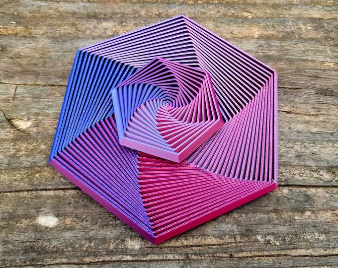 Hex Fidget Toy - Frosted Berry