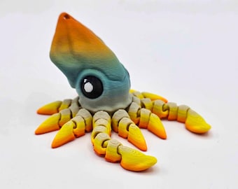 Tiny Squid Keychain (Desert Sunrise)