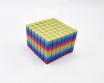 Small Flexi Cube Fidget Toy (Vibrant Coral)