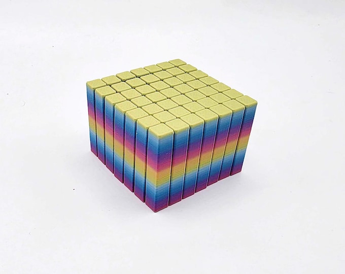 Small Flexi Cube Fidget Toy (Vibrant Coral)
