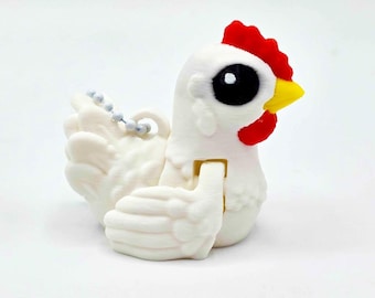 Chicken Keychain (White)