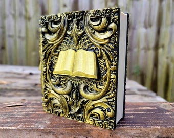 Reader Ancient Tome Book Box (Hand Painted Gold)