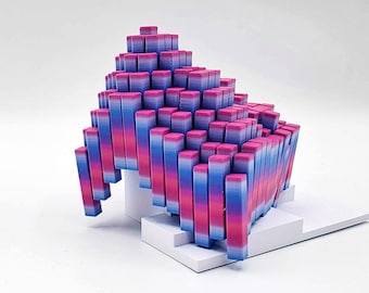 Large Flexi Cube Fidget Toy (Dreamy Dusk)