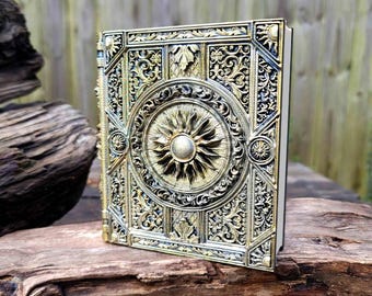 Sunburst Ancient Tome Book Box (Hand Painted)