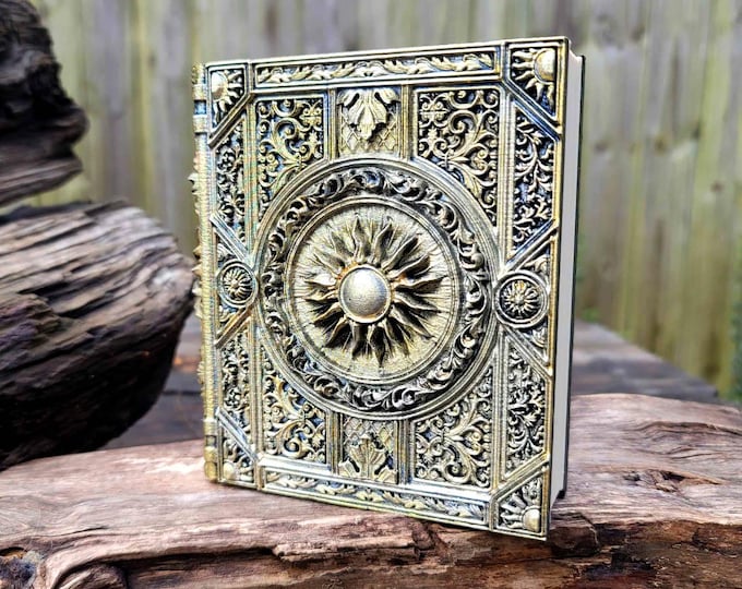 Sunburst Ancient Tome Book Box (Hand Painted)