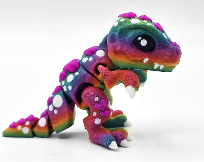 Heart T-Rex Desk Friend (Rainbow)