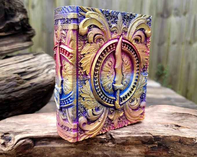 Void Blade Ancient Tome Book Box (Pink/Purple/Blue & Gold)