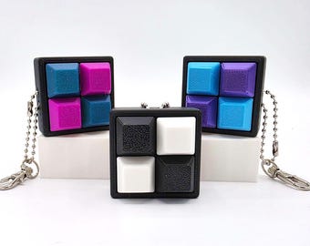 Four Clicker Fidget Keychain (Two Colors)