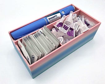 Single Pen + Needle & Alcohol Swab Organizer (Macaron)