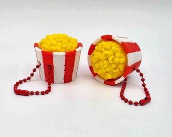 Popcorn Fidget Clicker Keychain (Round)
