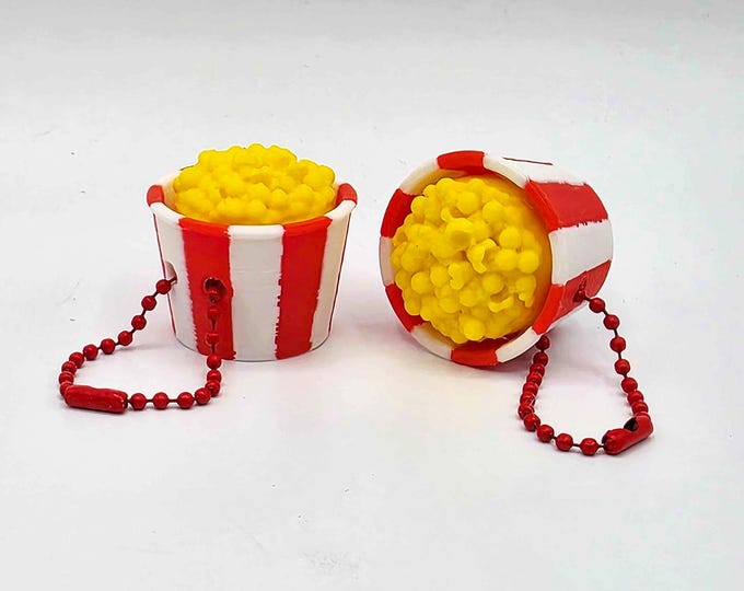 Popcorn Fidget Clicker Keychain (Round)