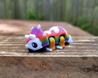 Rainbow Triceratops Desk Friend