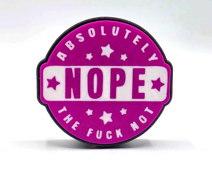 NOPE Clicky Fidget Toy (Holographic Pink & White)