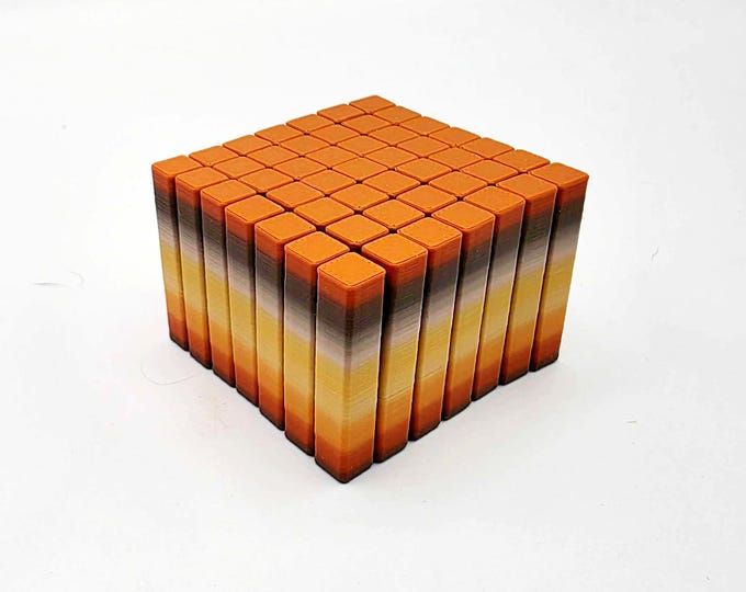 Small Flexi Cube Fidget Toy (Autumn Brick)