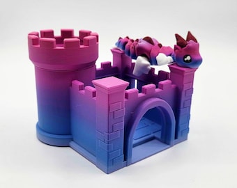 Castle with Dragon (Dreamy Dusk)