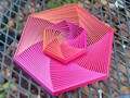 Hex Fidget Toy - Magenta Fire