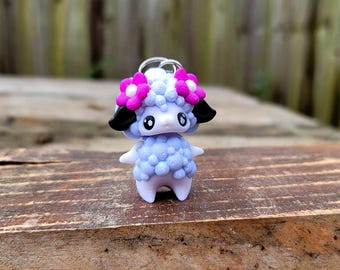Tiny Sheep Keychain (Light Blue & Pink)