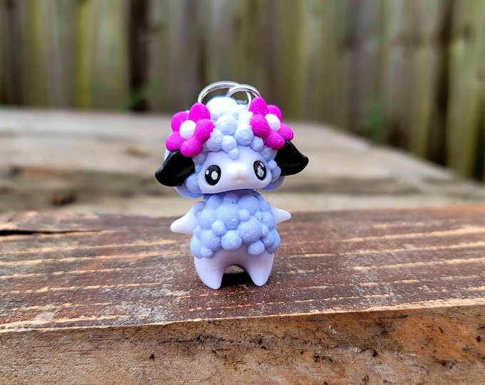 Tiny Sheep Keychain (Light Blue & Pink)