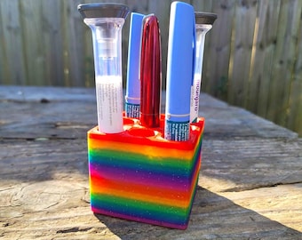 9 Pen Organizer (Sparkle Rainbow)