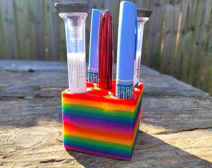 9 Pen Organizer (Sparkle Rainbow)