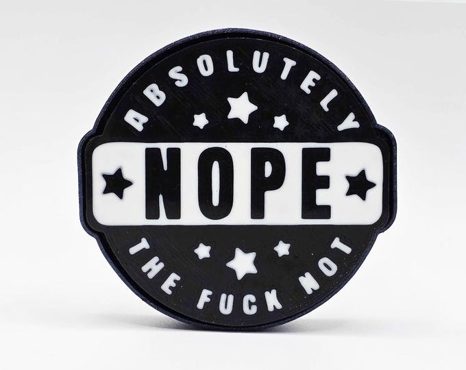 NOPE Clicky Fidget Toy (Holographic Black & White)