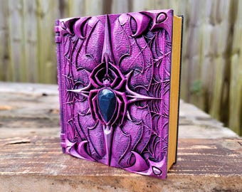 The Weaver Ancient Tome Book Box (Hand Painted Pink with Gold Pages)