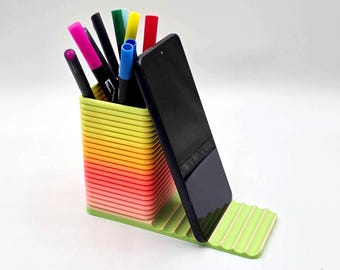 Pen Cup & Phone Stand (Tropical)