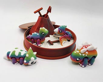Dinosaur & Volcano Bundle (Rainbow)