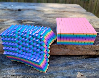 Large Flexi Cube Fidget Toy (Rainbow)