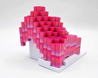 Large Flexi Cube Fidget Toy (Pink Gradient)