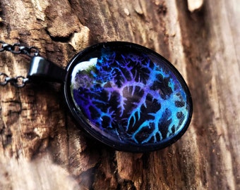 Consort of Fire Oval ZANYA Pendant (Black Chain, 18" or 24")