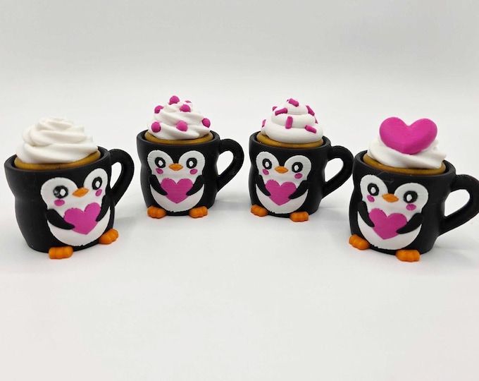 Featured listing image: Penguin Coffee Cup Fidget Clickers