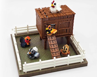 Chicken Yard & Coop + Five Chickens (Limited Edition: Only 20 Available)